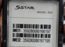 5Star ZX4 Flash File Firmware Without Password Mt6572