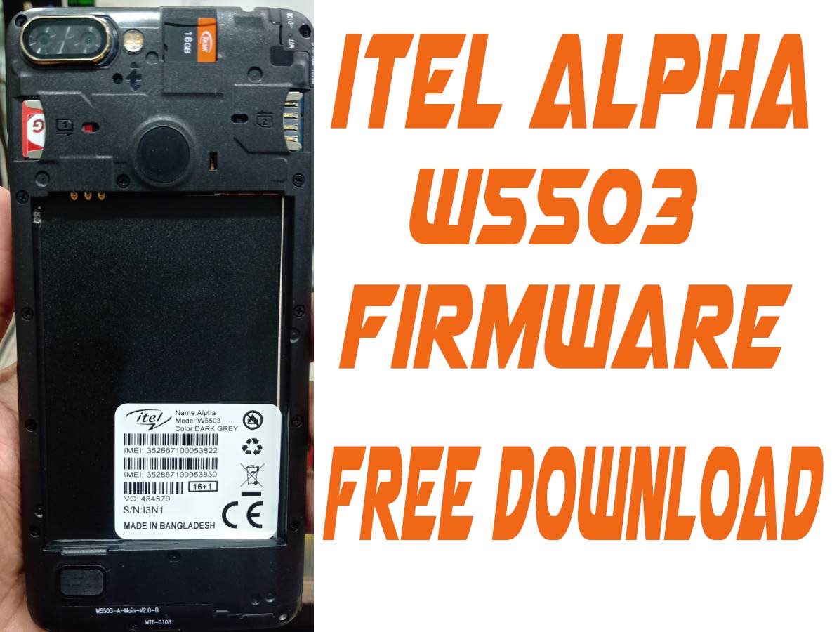 Itel Alpha W5503 Flash File Without Password
