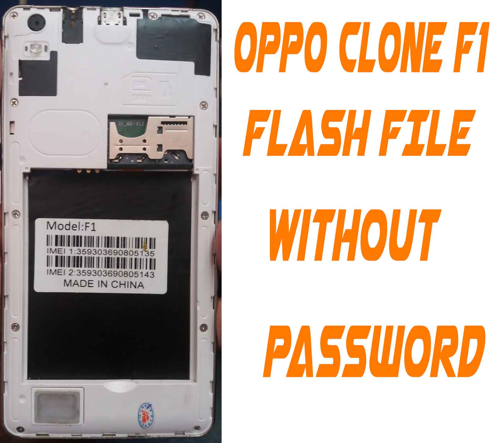 Oppo Clone F1 flash File Without Password