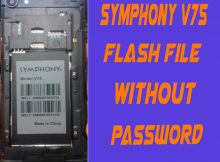 Symphony V75 Flash File Without Password (MTK SPD)