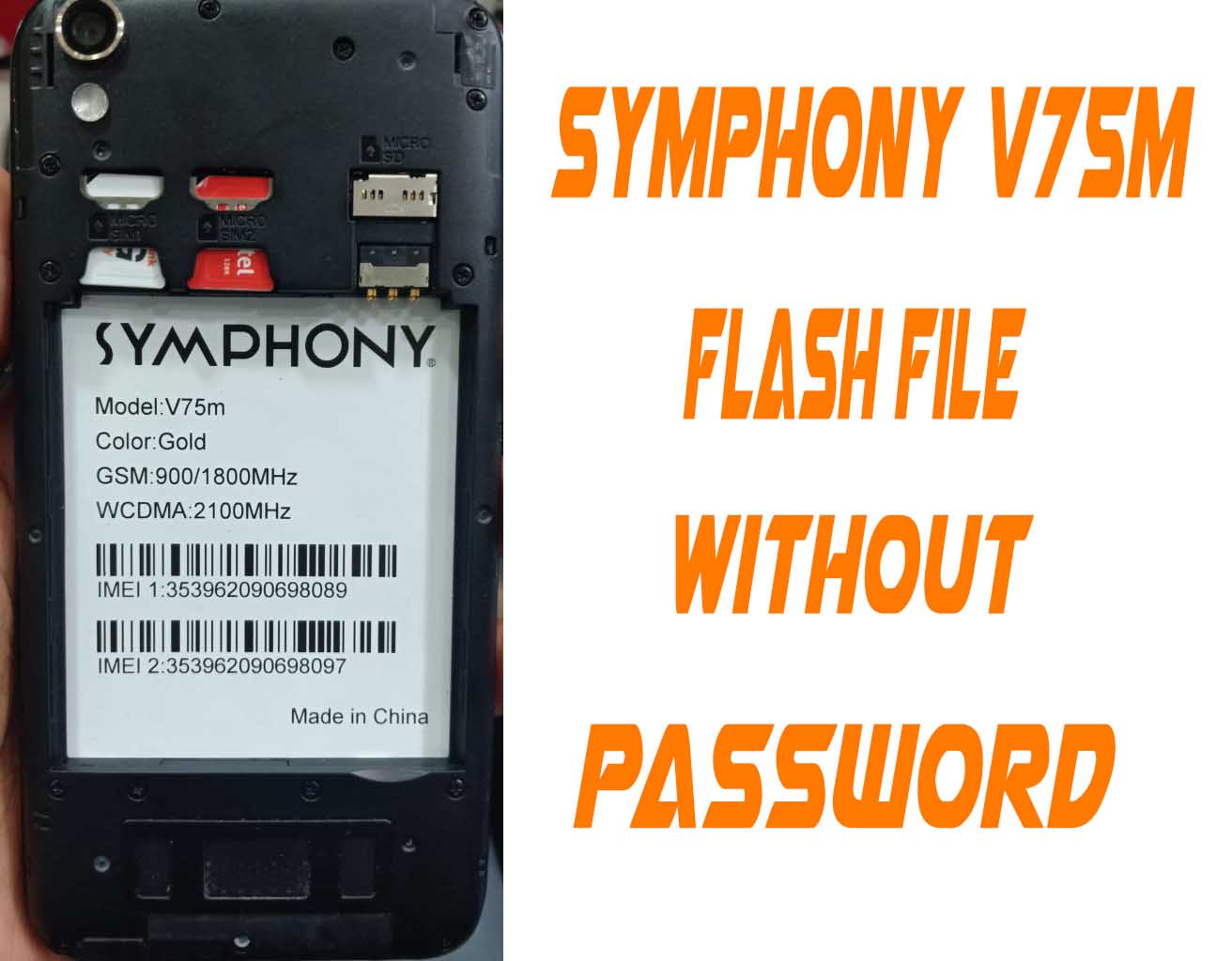 Symphony V75M Flash File Without Password 