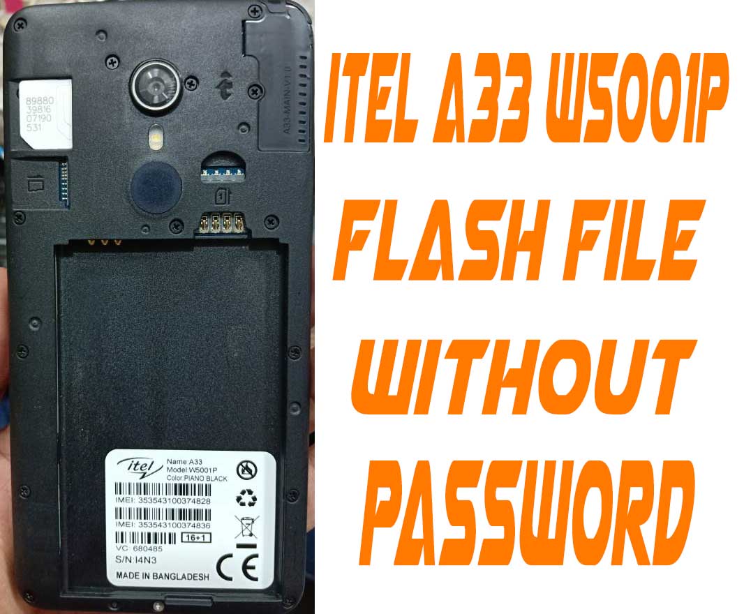 Itel A33 W5001P Firmware Without Password