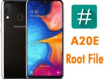 Samsung A20E SM-A202F U2 Pie Tested Root File