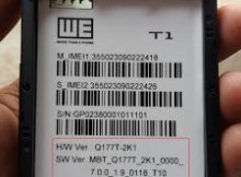 WE T1 Flash File Customer Care Firmware All Version