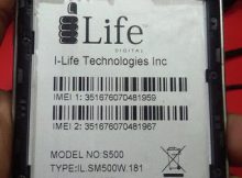 I Life S500 Flash File Firmware SP7731 ROM