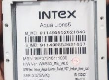 Intex Aqua Lions 6 Flash File 5.1 Firmware