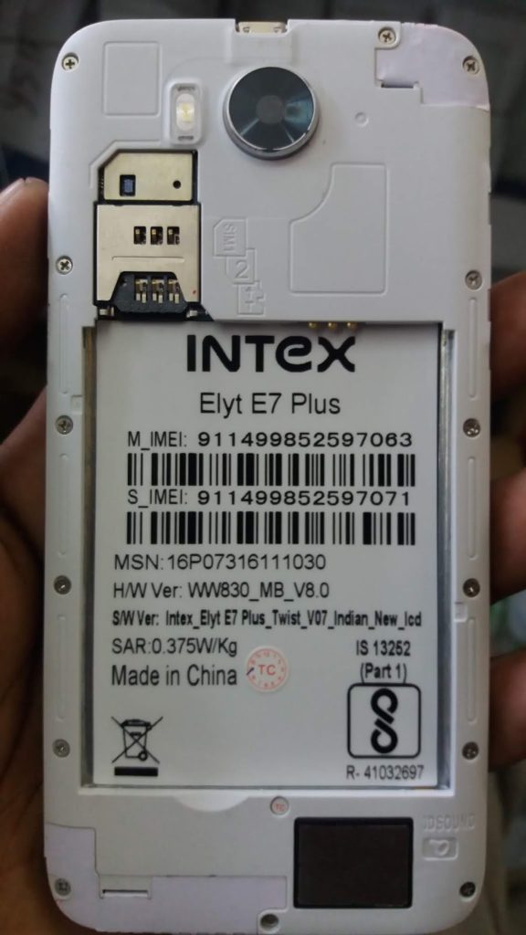 Intex Elyt E7 Plus Flash File MT6580 5.1 Firmware