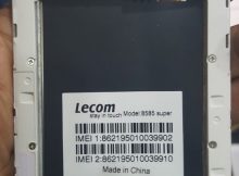 Lecom 8585 Super Flash File MT6580 Rom