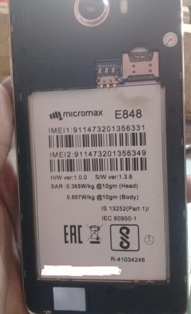 Micromax E848 Flash File 6.0 Tested Firmware
