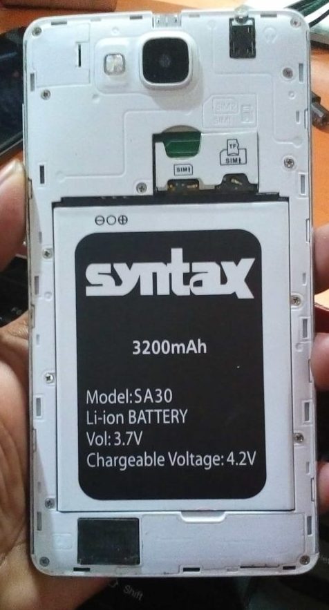 Syntax SA30 Flash File MT6580 Tested Rom