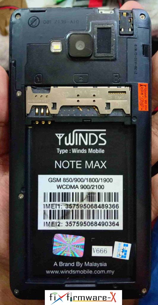 Winds Notemax V666 Flash File SP7731 6.0 Firmware