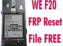 WE F20 Frp Reset File Without Password