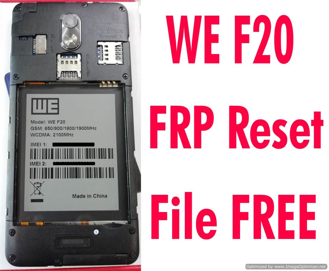 WE F20 Frp Reset File Without Password