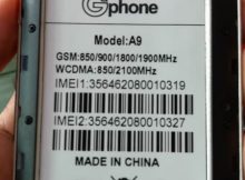 Gphone A9 Flash File MT6580 6.0 Firmware