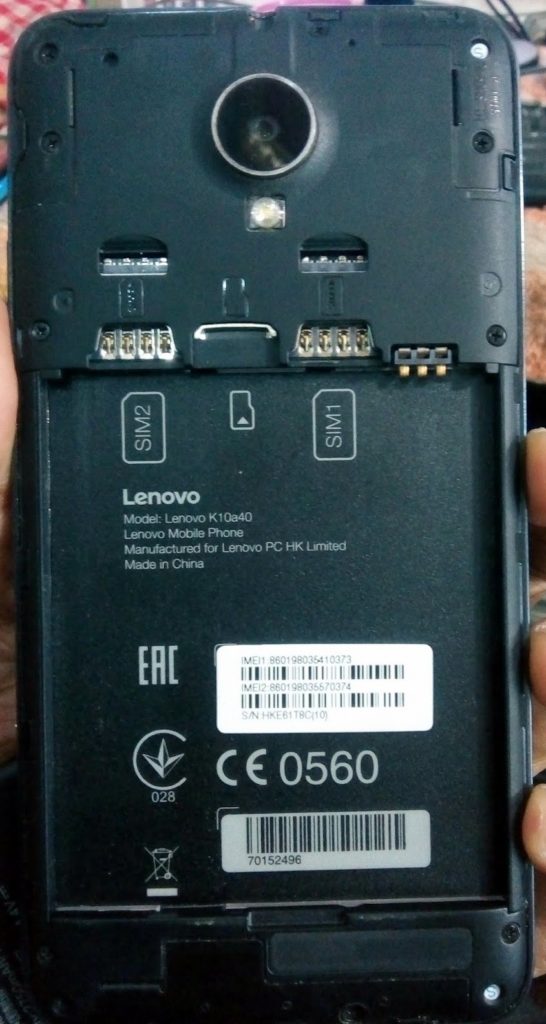 Lenovo K10A40 Flash File Care signed Firmware