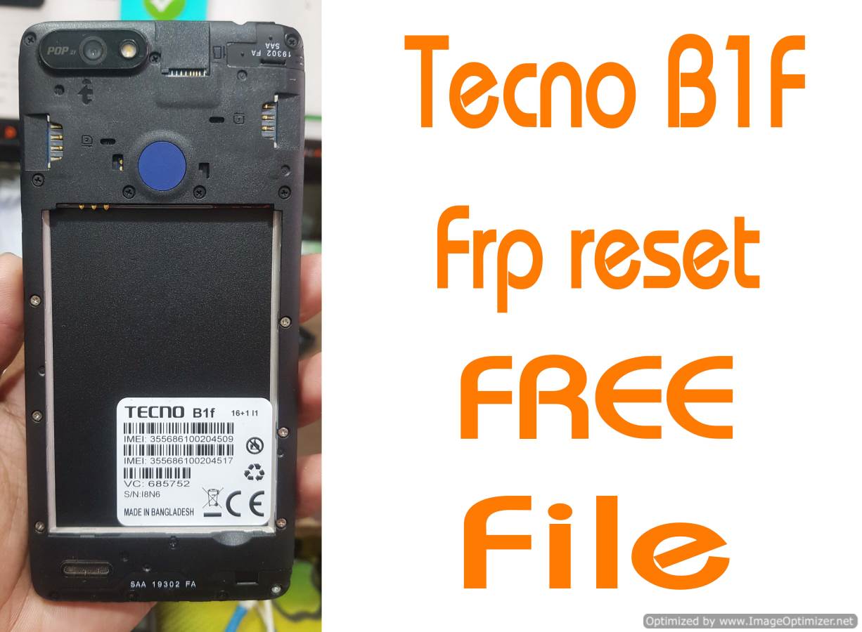 Tecno B1F Frp Reset File Without Password