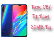 Tecno CB7 Camon i4 Frp Reset Bypass File 30MB Only