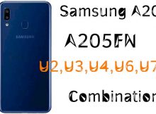 Samsung A205FN Combination File U2 U3 U4 U6 U7 Free