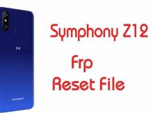 Symphony Z12 Frp Reset Bypass File 12MB Without Box