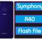 Symphony R40 Flash File Care Firmware Hang Fix ROM