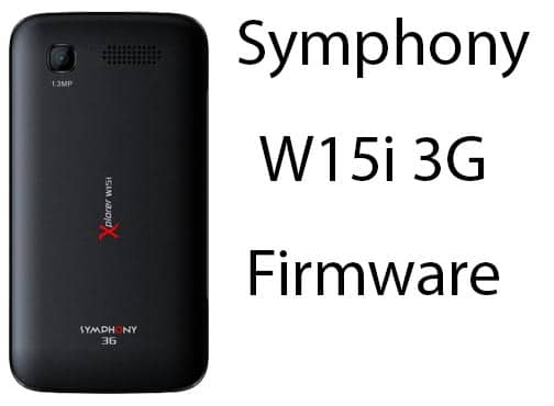 Symphony W15i 3G Firmware (Flash File) Dead Fix