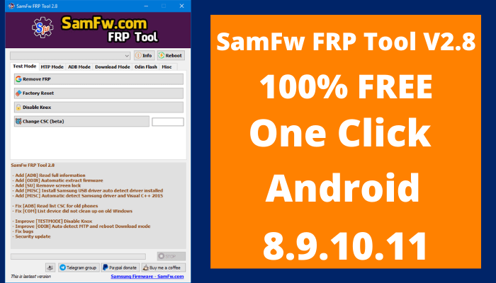 SamFw FRP Tool Download 2023, 1 Click Samsung Frp Bypass Android 12 2023